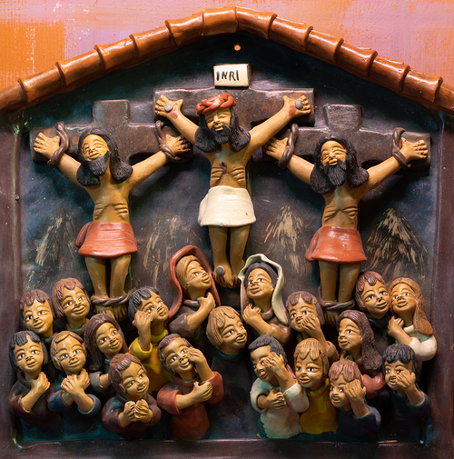 Kreuzigung / Erzdiözese Wien/ Stephan Schönlaub, Stephan Schönlaub Die Fastenkrippe, Kreuzigung